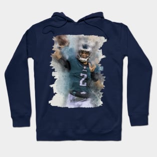 JALEN HURTS IN WATERCOLOR PAINTING-3 Hoodie